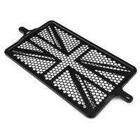 Billet Radiator Guard Kit - Union Jack - Black - For Liquid Cooled Triumphs